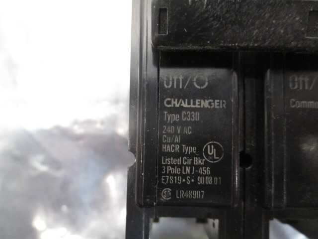 CHALLENGER C330, 3 Pole Circuit Breaker, 240 VAC, HACR, 30 AMP, E7819.S.900801