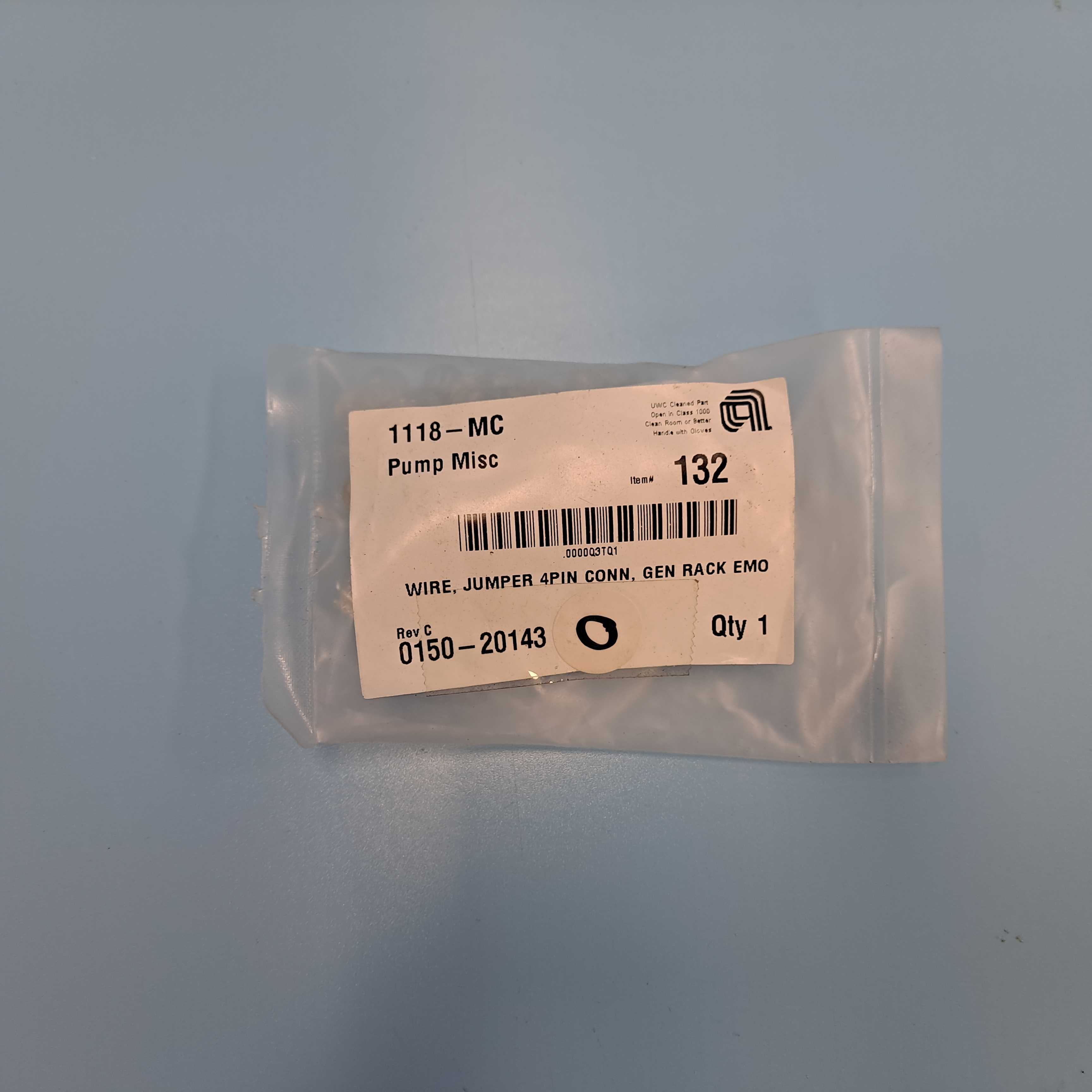 AMAT 0150-20143  WIRE, JUMPER 4PIN CONN, GEN RACK EMO